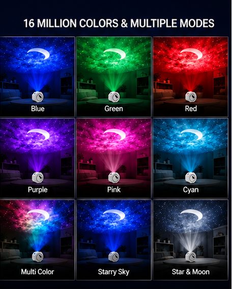 Octagon Aurora Starry Sky Projector