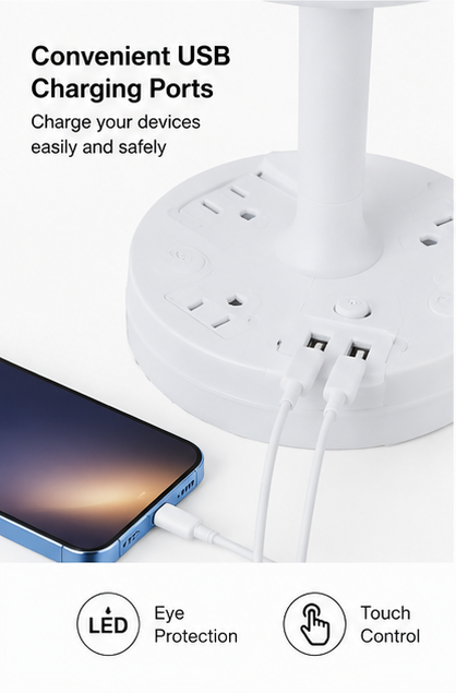 LED Table Lamp with USB Charging Base