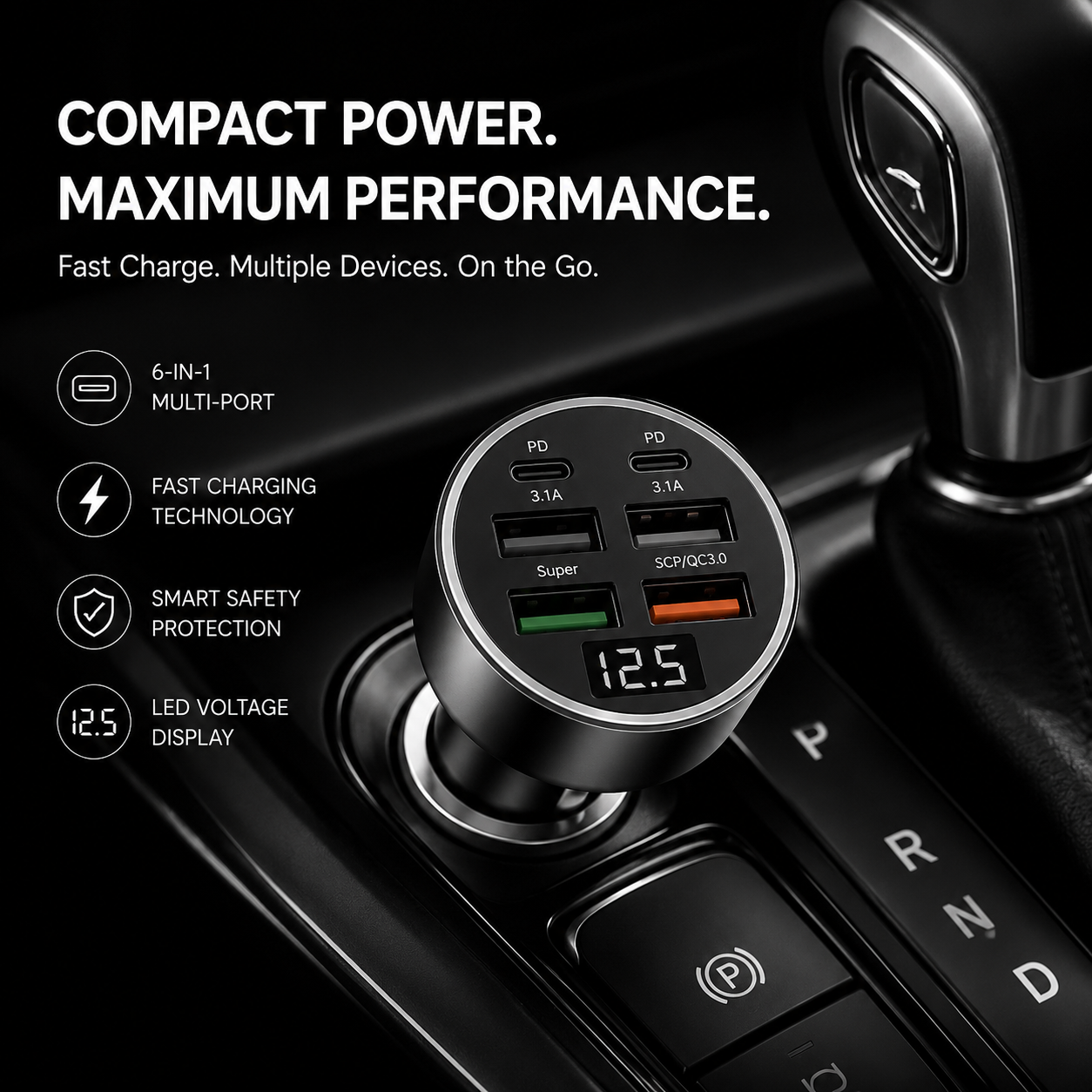 6 in 1 Car Charger