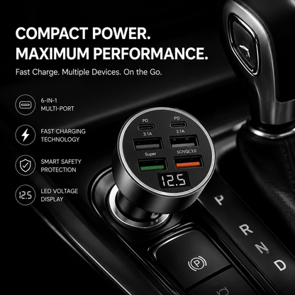 6 in 1 Car Charger